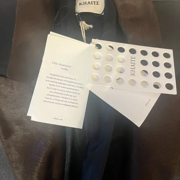 NWT Khaite Balton Black Leather Blazer Jacket - Picture 5 of 5